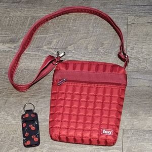 NWOT Lug Red Skipper Quilted Crossbody Bag